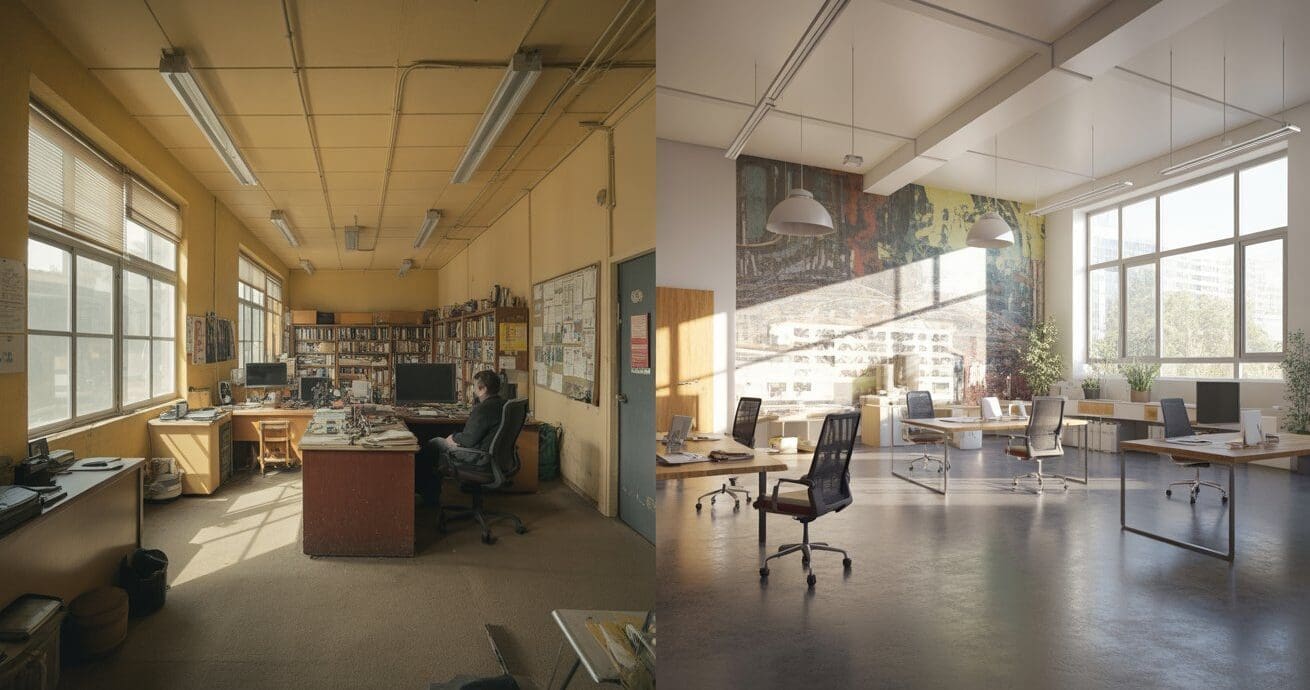 Split screen image
